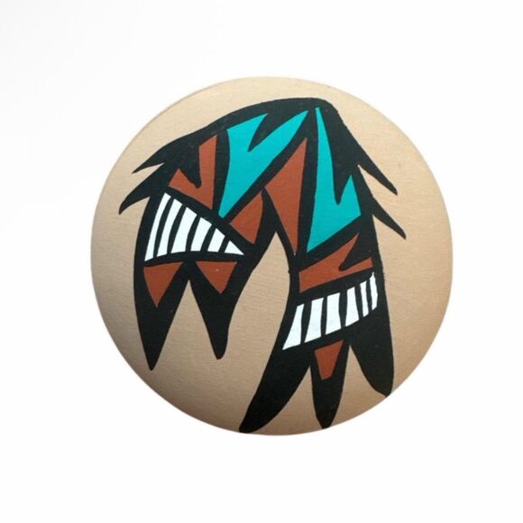 Vintage Native American Pottery Pillow Vase Jemez Pueblo Small Seedpot - Picture 1 of 2